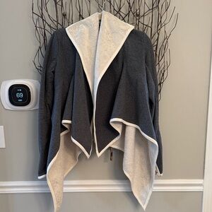 lululemon athletica Charcoal and Ivory Drape Sweater